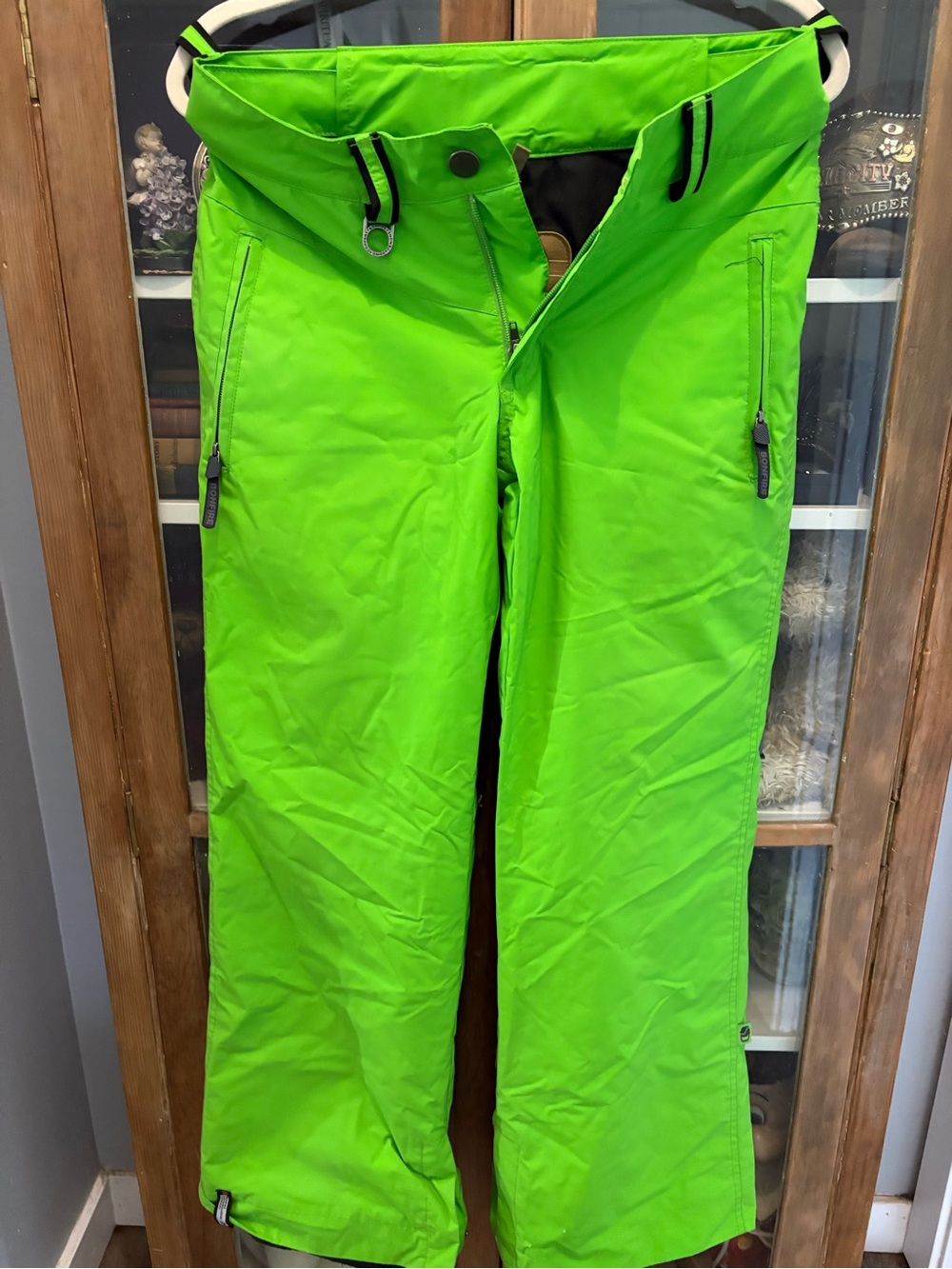Men's Neon Green Ski Pants - Lightweight Waterproof Snow Pant